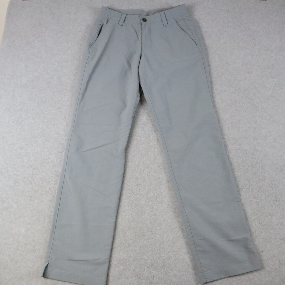 Under Armour Pants Mens 30x32 All Season Gear Golf Chino Stretch Flat Front Gray